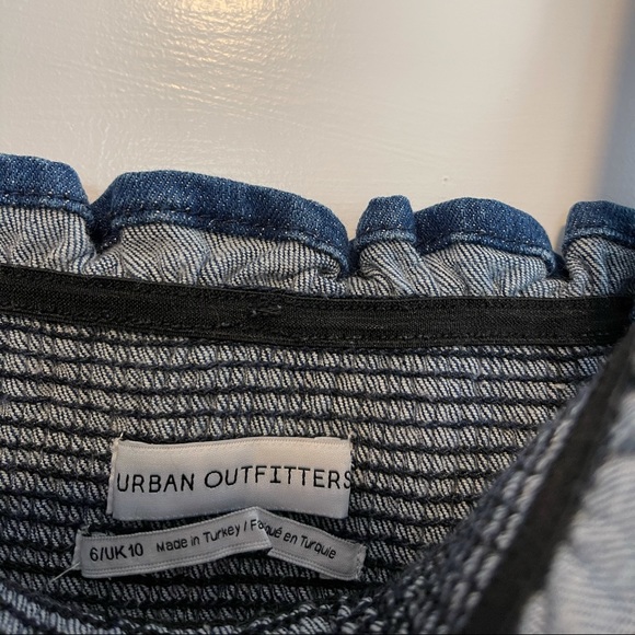 Smocked Denim Mini Dress - Picture 5 of 6